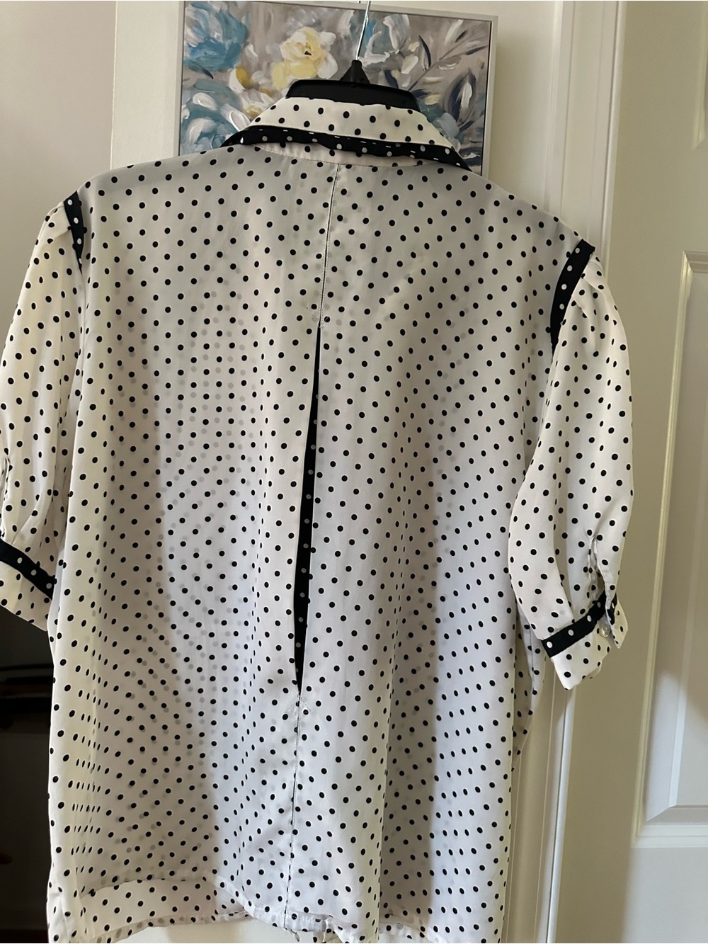 Jordan White and Black Polka Dot Button-Down Shirt